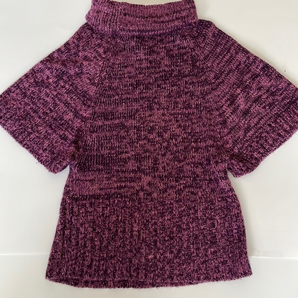 Allison Brittney Chunky pullover sweater,Cowl Turtle neck, violet,M, Acrylic - Picture 3 of 3